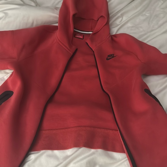 Nike Other - Red nike tech fleece hoodie